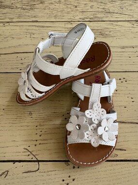 Rachel Shoes Kids' Glitter Flower/Butterfly Sandals, 6